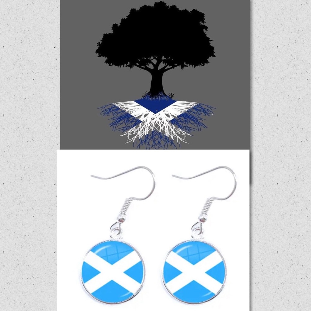 $2 SCOTLAND DANGLING EARRINGS. NEW. $2 WITH ANY $10 ORDER OR MORE